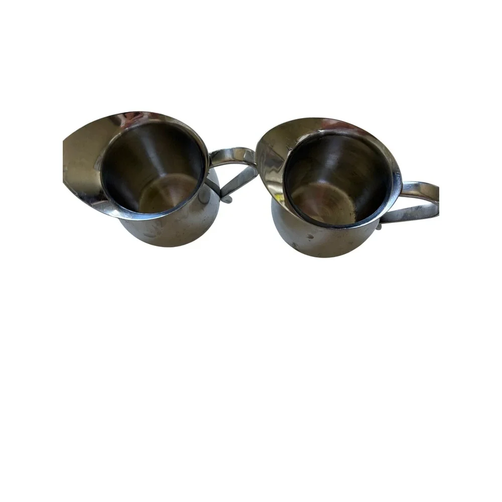 Adcraft 18-8 Stainless Steel Creamer Pitchers Set of 2 Japan Silver Bell Shape‎